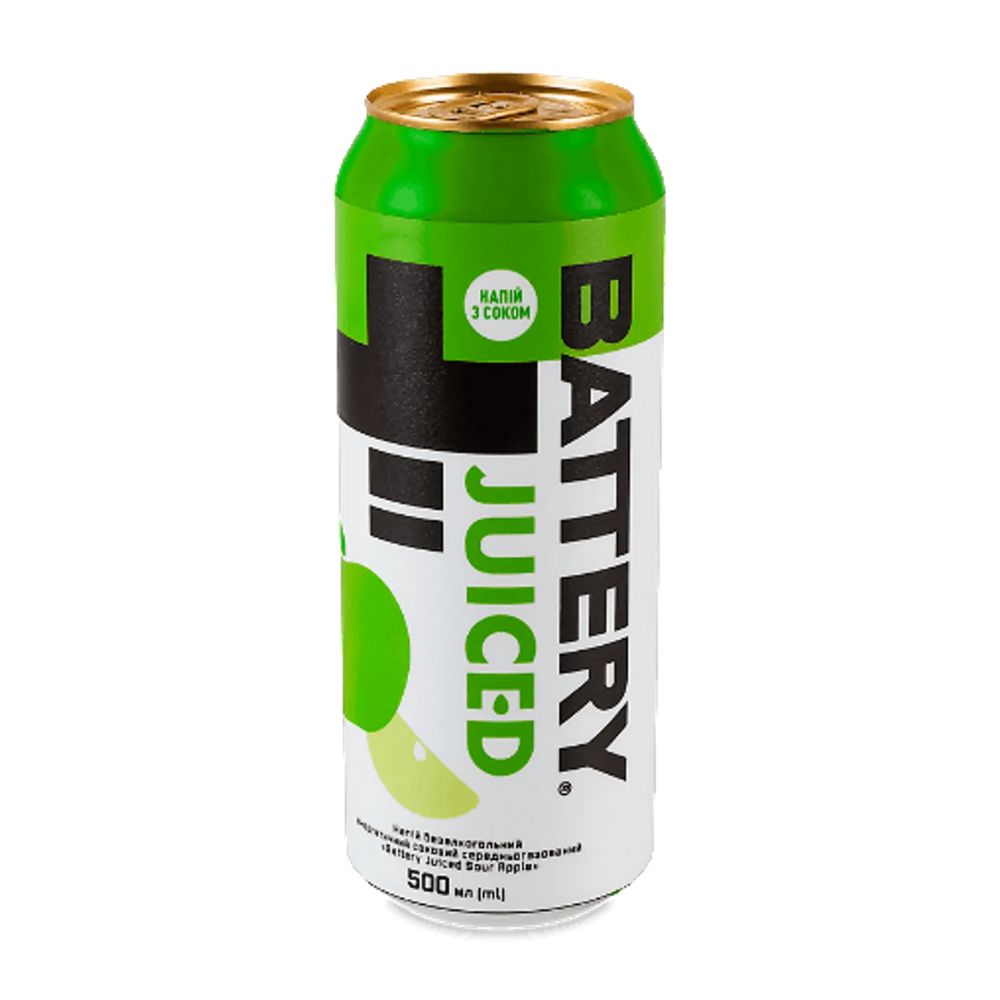 Енерг.напiй Battery Juiced Sour Apple ж.б. 0,5л (48886)