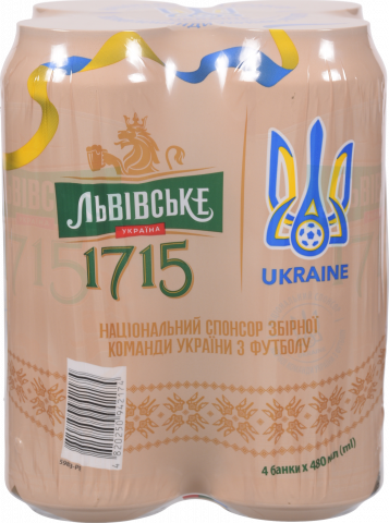 Пиво Львівське 4х0,48 л з/б 1715