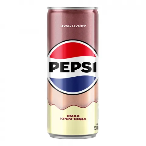 Вода Пепсі 0,33 л з/б Крем-сода