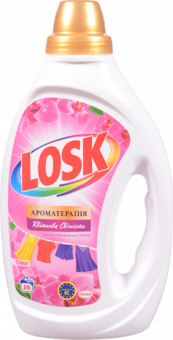 Гель д/прання Losk 1/0,855 л Колор Ефірні олії та аромат Малазійської квітки