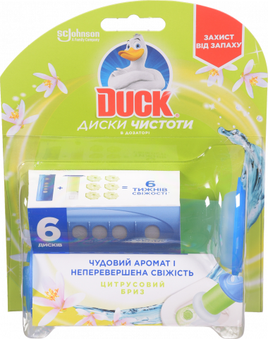 Освіж. д/унітазу Duck диски чистоти Цитрус