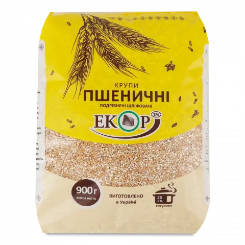 Крупи Екор 900 г з м`якої пшениці подрібнені шліфовані