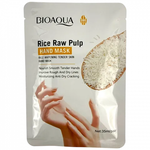 Маска д/рук BIOAOUA 35мл з рис/пюре відбіл. 28708 БИ