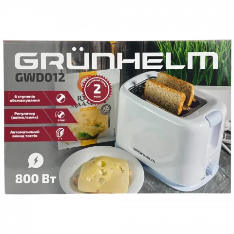 Тостер Grunhelm GWD012 800 Вт Білий 90017
