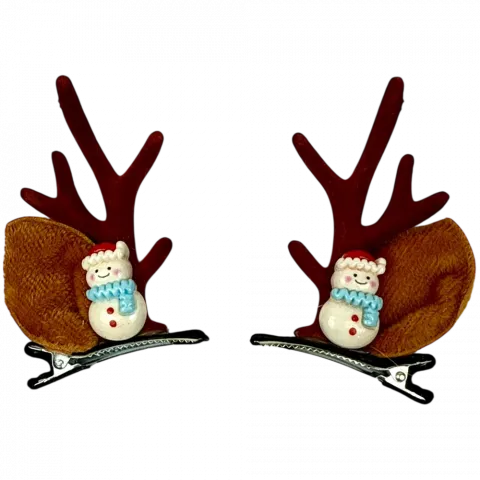 Заколка новорічна Ріжки арт. 6504-31 И130