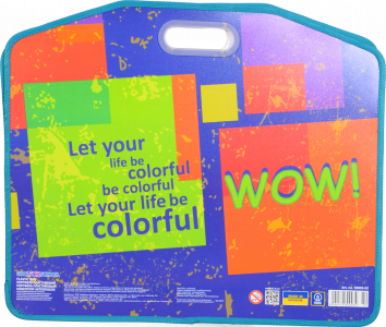 Портфель пласт. на блискавці Colorful А3CF30003