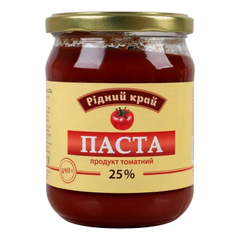 Томат паста Рідний край 490 г скл. 25