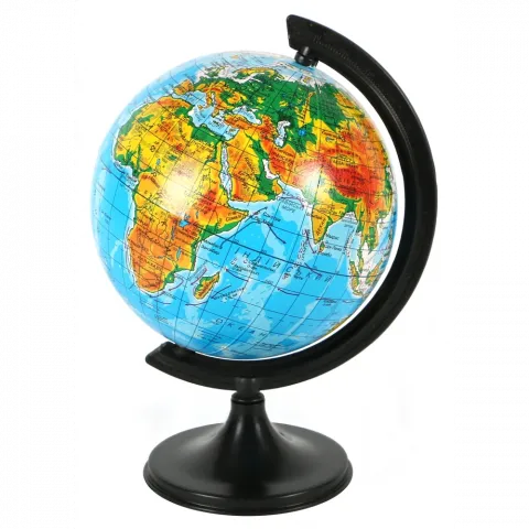 Глобус 110 мм фізичний на укр. мові Арк Гл 110-ФУ
