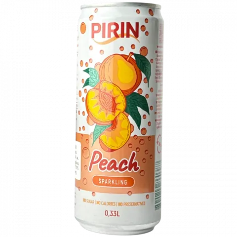 Вода газ. Pirin 0,33л Персик з/б (Болгарія)