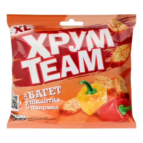 Сухарі ХрумTeam Багет 90/100 г Пікантна паприка