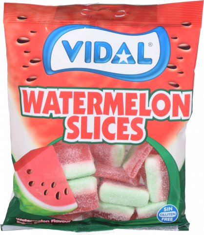 Жувальні цукерки Vidal 90/100 г Кавунові слайси