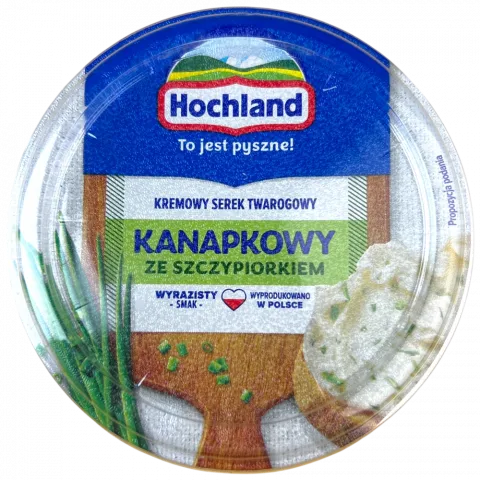Крем-сир канапковий Hochland з зеленою цибулею 130 г (Польща)