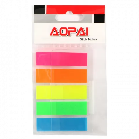 Закладки-індекси липкі пластик 5 кол. 20 арк. в блістері PET010070 И643