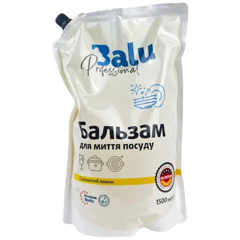 Бальзам д/посуду BALU 1500 мл д/пак Соковитий лимон