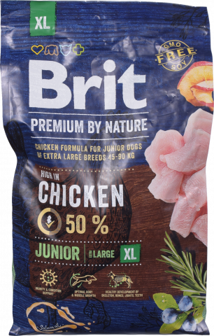 Корм Brit Premium 3 кг сух. дцуценят і молод. собак гігант. з куркою 170830