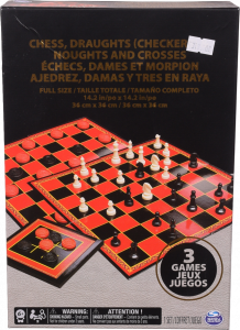 Іграшка Набір з трьох настільних ігор шахи/шашки та хрестики-нолики SM98377/6033146