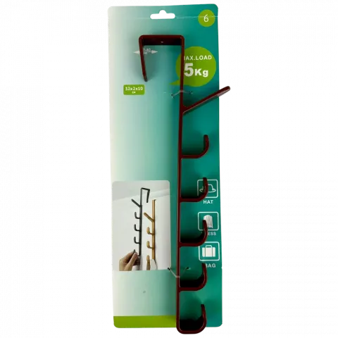 Гачок NC на двері 5 вертикальн., з пластику арт.34775-34 И356