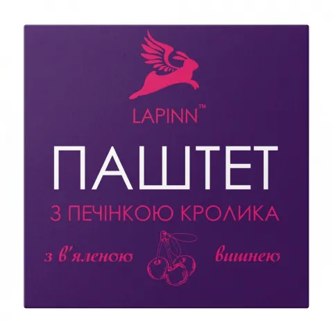 Паштет Lapinn 95 г скл. з печінкою кролика і в`ял. вишнею