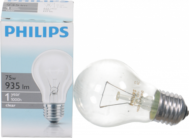 Лампа розж. Philips звичайна проз. 75 Вт Е27