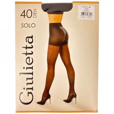 Колготи жін. Giulia Solo 40 конверт Nero 6XXL