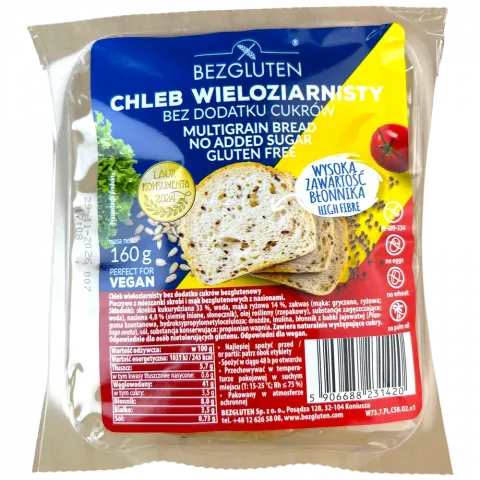 Хліб Bezgluten 160 г мультизерновий б/глютену И420(Польща)