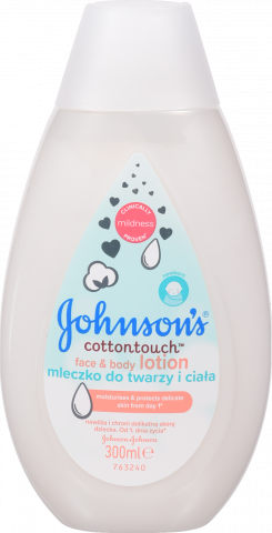 Молочко Johnson`s 300 мл дит. д/обличчя та тіла ніжність бавовни