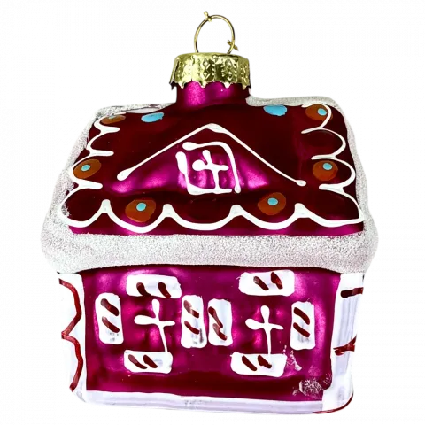 Прикраса Будинок скло 65x65x80мм ABT400940 И568 (КІН)