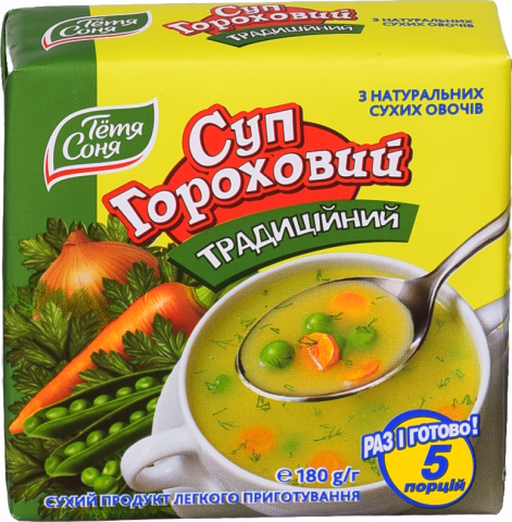 Суп Тетя Соня Гороховий 180 г брик.