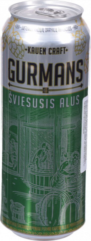 Пиво Gurmans 0,5 л жб Light Lager
