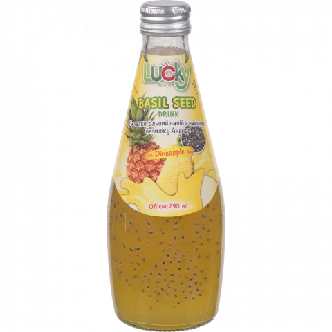 Напій б/алк. Lucky 290 мл Ананас з насінням базиліку