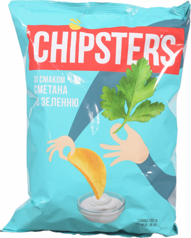 Чіпси Chipster`s 130 г Сметана із зеленню