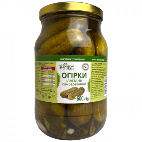 Конс Огірки Українська Зірка 1600 г Лагідні