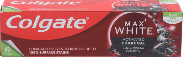 Зуб. паста Colgate 75 мл Max White Activated Charcoal