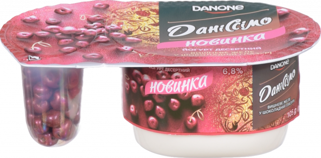 Йогурт Данон Даніссімо Фантазія 105 г Желе вишневого смаку