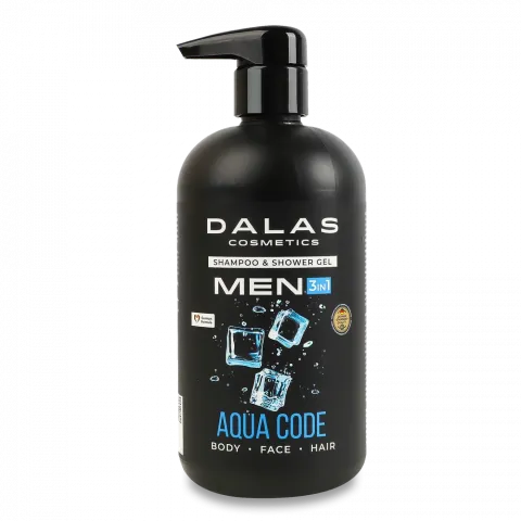 Шампунь-гель д/душу Dalas Men 550 мл Aqua code 3в1
