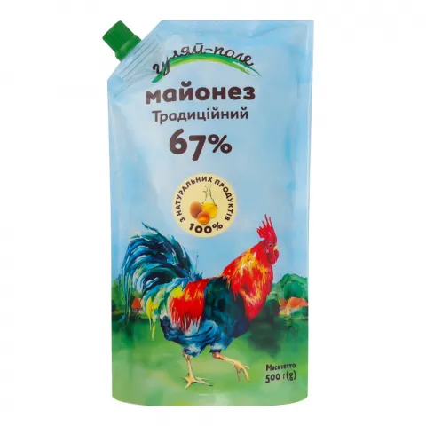 Майонез Гуляй-поле 67 500 г д/пак. Традиційний