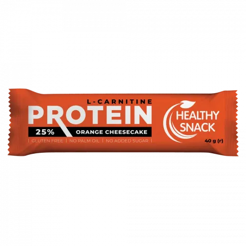 Батончик протеїновий Healthy Snack 25 з карнітином апельсинового чизкейку глазурований