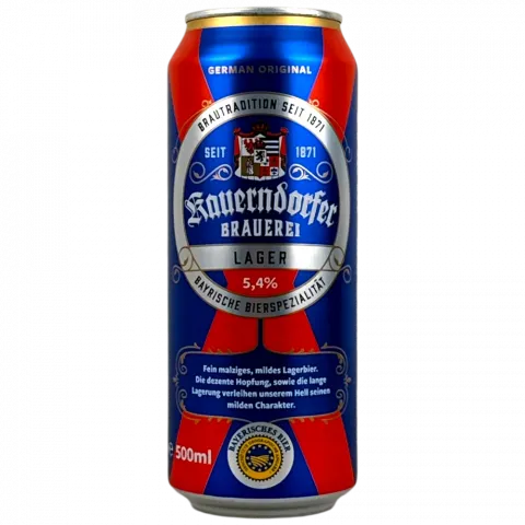 Пиво Kauerndorfer Lager 0,5л з/б 5,4 (Німеччина)