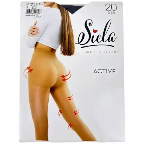 Колготи жін.SIELA ACTIVE 20 nero-2