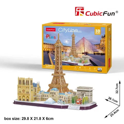 Конструктор 3D CubicFun City Line Paris MC254h
