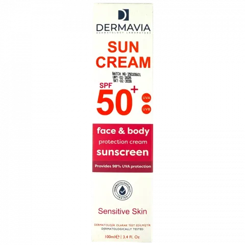 Сонцезах.крем DERMAVIA SPF50+ д/чутл.шкіри 100мл И059(Тур)