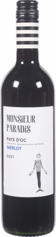 Вино Monsieyr Paradis Merlot 0,75 л сух. червон. 13,5 (Франція)