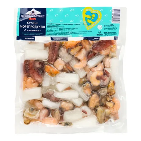 Коктейль з морепродуктів Skandinavika 400 г вак. уп.