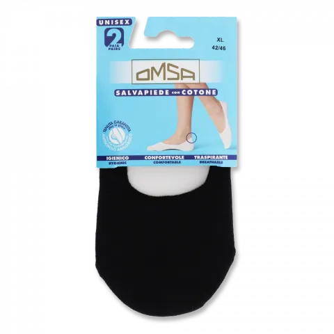 Підслідники чол. Omsa Salvapiede Cotone 2 пари р. 42-46 Nero