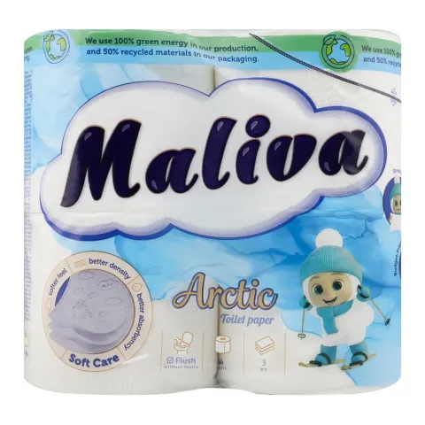 Туал. папір Maliva 3-х шар. 4 шт. Арктика И590 (Болгарія)