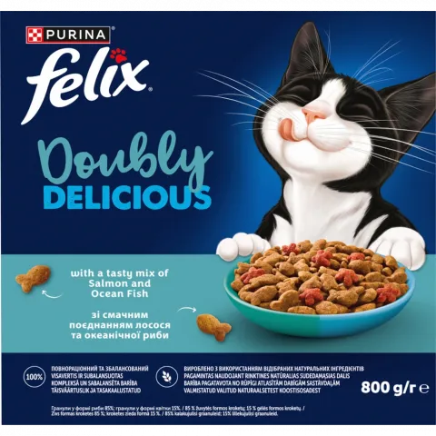 Корм д/котів Фелікс 800 г Doubly Delicious Лосось