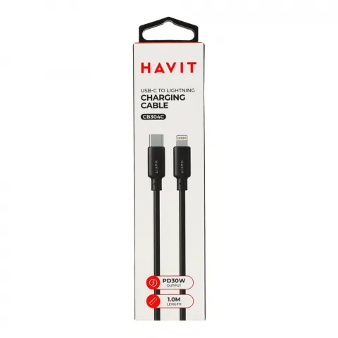 Кабель Havit USB-C/Lightning CB304CB PD30W 1м