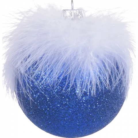 Прикраса ялинкова Куля пластик Пір`їнка 80 мм 1725