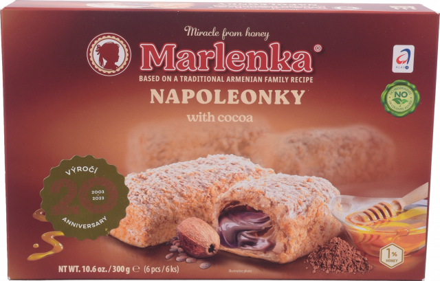 Тістечко Marlenka 300 г Наполеонки з какао