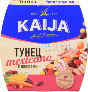 Конс Тунець Kaija 185 г з/б ключ з овочами Mexicano